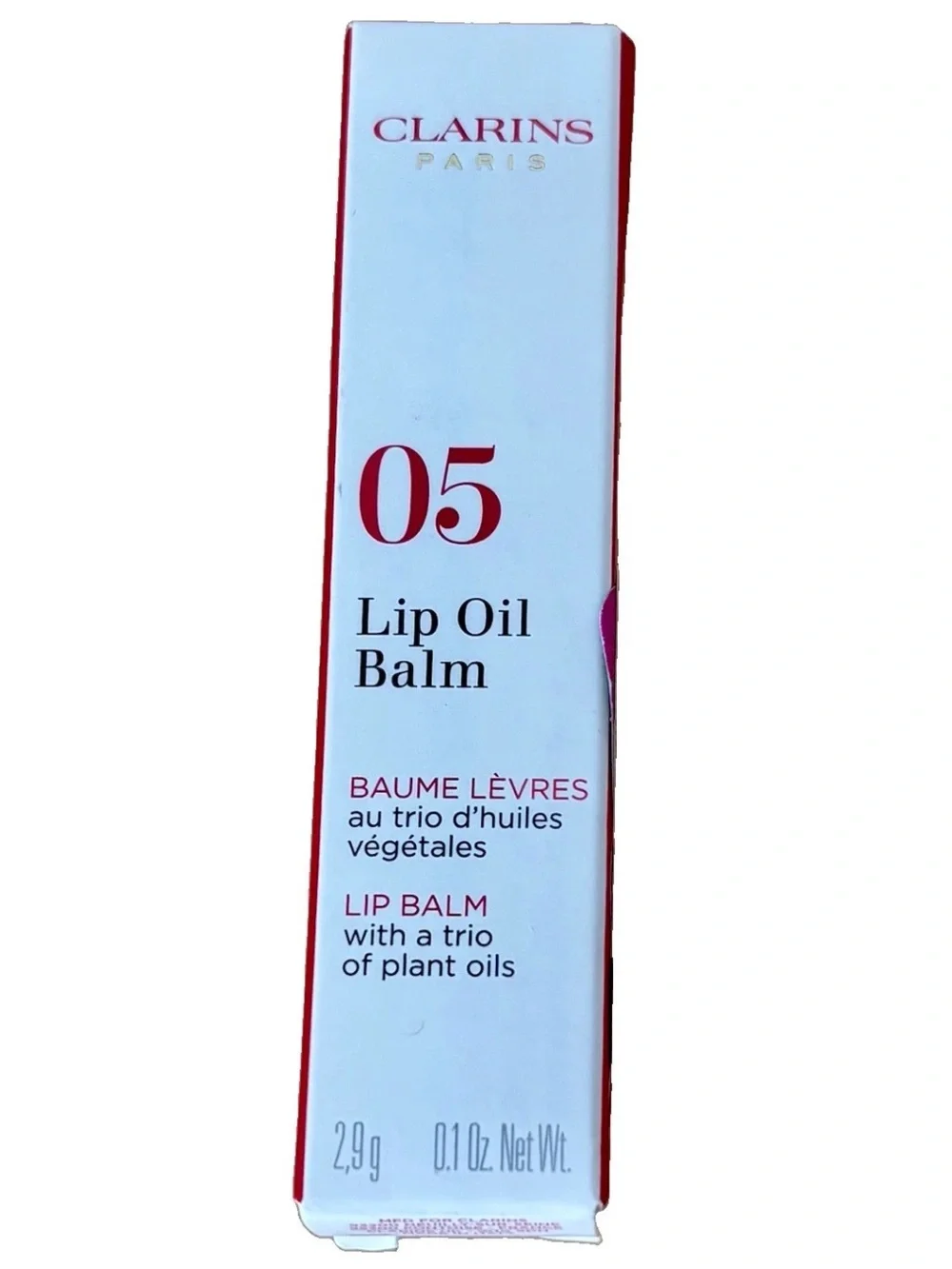 NIB CLARINS Peptide Plumping Lip Oil Balm 05 CHERRY 0.1oz
